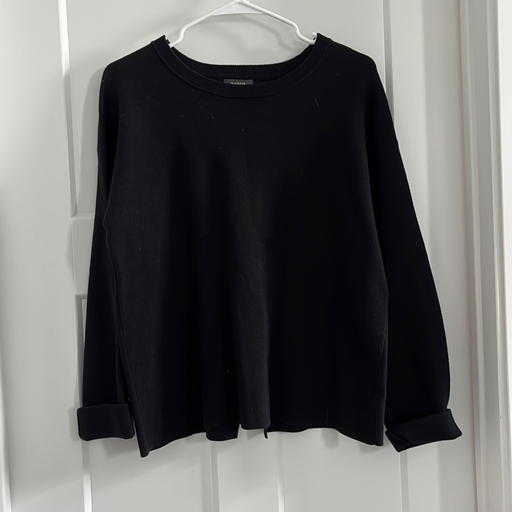 black sweater